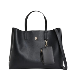Γυναικεία TH Icon Satchel Τσάντα Μαύρη Tommy Hilfiger AW0AW18723-BDS