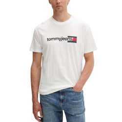 Ανδρικό T-shirt Λευκό Tommy Jeans DM0DM23406-YBL