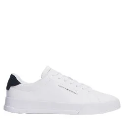 Ανδρικά Δερμάτινα Sneakers Λευκά Tommy Hilfiger FM0FM05367-0LD