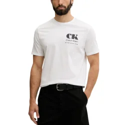 Ανδρικό T-shirt Λευκό Calvin Klein LV04RG802G-YAF
