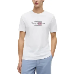 Ανδρικό T-shirt Λευκό Tommy Hilfiger MW0MW43226-YBR