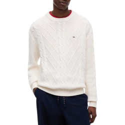 Ανδρικό Πουλόβερ Εκρού Tommy Jeans DM0DM23405-YBH