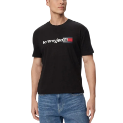 Ανδρικό T-shirt Μαύρο Tommy Jeans DM0DM23406-BDS
