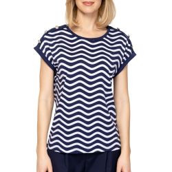 Γυναικείο Milena T-shirt Μπλε Heavy Tools T17079-WAVY
