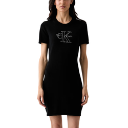 Γυναικείο Κοντομάνικο Φόρεμα Μαύρο Calvin Klein LV047G333G-UB1