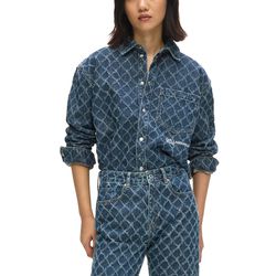 Γυναικείο Τζιν Πουκάμισο Μπλε Karl Lagerfeld Jeans B3W11008-A39 Argyle