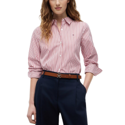 Γυναικείο Ριγέ Πουκάμισο Ροζ Tommy Hilfiger WW0WW51155-0FC