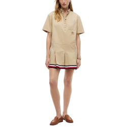 Γυναικείο Κοντομάνικο Φόρεμα Μπεζ Tommy Jeans DW0DW22848-AB9