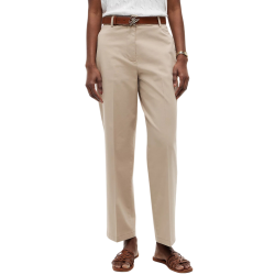 Γυναικείο Slim Straight Παντελόνι Μπεζ Tommy Hilfiger WW0WW52817-AEG