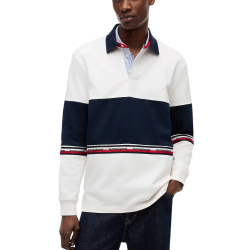 Ανδρική Μακρυμάνικη Polo Μπλούζα Off White Tommy Jeans DM0DM23161-YBH