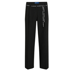 Γυναικείο Ριγέ Παντελόνι Μαύρο Karl Lagerfeld Jeans B3W10019-A60 Black