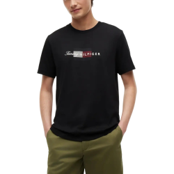 Ανδρικό T-shirt Μαύρο Tommy Hilfiger MW0MW43226-BDS