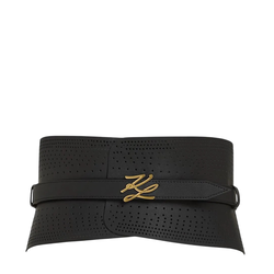 Γυναικεία Δερμάτινη K/Autograph Ζώνη Μαύρη Karl Lagerfeld B3W33015-999 Black
