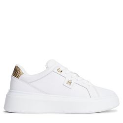 Γυναικεία Δερμάτινα Sneakers Λευκά Tommy Hilfiger FW0FW09456-YBS