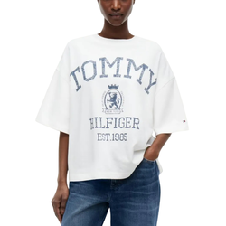 Γυναικείο Varsity Crest T-shirt Λευκό Tommy Hilfiger WW0WW50940-YBL