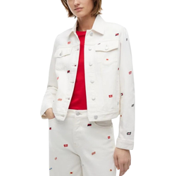 Γυναικείο Τζιν Μπουφάν Λευκό Tommy Jeans DW0DW22868-1D0
