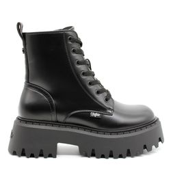 Γυναικεία Aspen Lace Up Μποτάκια Μαύρα Buffalo BUF1622588-BLACK