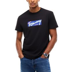 Ανδρικό T-shirt Μαύρο Tommy Jeans DM0DM23547-BDS