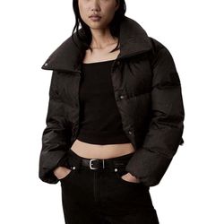 Γυναικείο Μπουφάν Μαύρο Calvin Klein LV047H521G-UB1