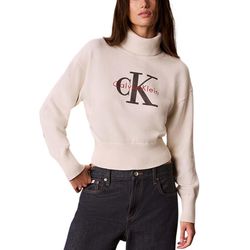 Γυναικείο Ζιβάγκο Πουλόβερ Λευκό Calvin Klein LV047H329G-YAS