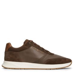 Ανδρικά Δερμάτινα Sneakers Καφέ Tommy Hilfiger FM0FM05910-GT6