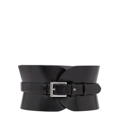 Γυναικεία Δερμάτινη K/Essential Ζώνη Μαύρη Karl Lagerfeld A1W33063-999 Black
