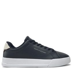 Ανδρικά Δερμάτινα Sneakers Navy Μπλε Tommy Hilfiger FM0FM05367-DW5