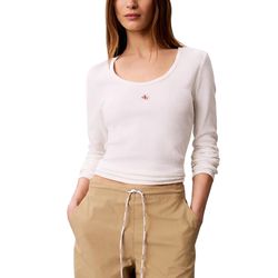 Γυναικείο Μακρυμάνικο T-shirt Λευκό Calvin Klein LV047D218G-YAF
