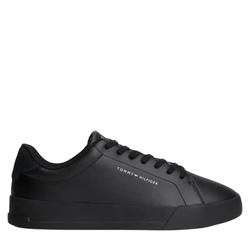 Ανδρικά Δερμάτινα Sneakers Μαύρα Tommy Hilfiger FM0FM05367-0GJ