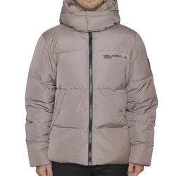 Ανδρικό Puffer Μπουφάν Καφέ Karl Lagerfeld Jeans B3M15011-2QL Iron