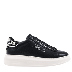 Γυναικεία Δερμάτινα Kapri Sneakers Μαύρα Karl Lagerfeld KL62518P-00S Black