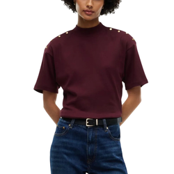 Γυναικείο T-shirt Μπορντό Tommy Hilfiger WW0WW52382-XIH