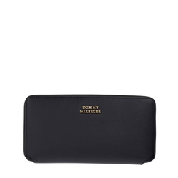 Γυναικείο Δερμάτινο Πορτοφόλι Μαύρο Tommy Hilfiger AW0AW18941-BDS