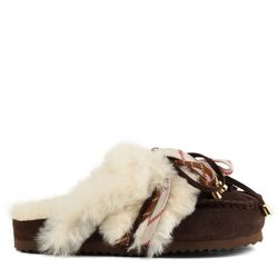 Γυναικείες Slofi Furry Παντόφλες Καφέ Colors Of California HC SHSLOFI04-CHOCOLATE