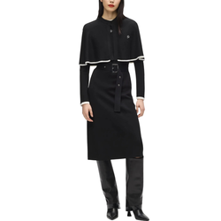 Γυναικείο Μακρυμάνικο Φόρεμα Μαύρο Karl Lagerfeld B4W13027-998 Black/White