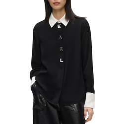 Γυναικείο Πουκάμισο Μαύρο Karl Lagerfeld B4W11010-998 Black/White