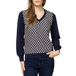 Γυναικείο Calishaw26 Μακρυμάνικο T-shirt Navy Μπλε Heavy Tools T15056-GEOMETRIC