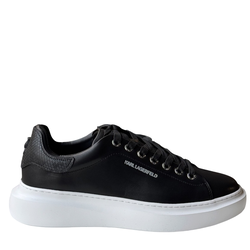 Ανδρικά Δερμάτινα Kore Python Tab Sneakers Μαύρα Karl Lagerfeld KL56584-000 Black