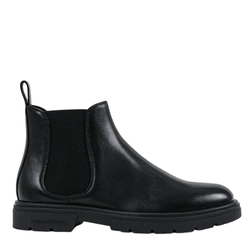Ανδρικά Δερμάτινα Koby Lug Chelsea Μποτάκια Μαύρα Karl Lagerfeld KL11836-000 Black