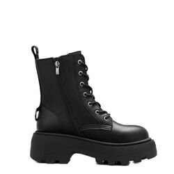 Γυναικεία Phantom Lace Up Zip Μποτάκια Μαύρα Buffalo BUFPD00018432-BLACK