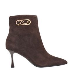 Γυναικεία Δερμάτινα Sienna Signia Μποτάκια Καφέ Karl Lagerfeld KL32747-544 Brown
