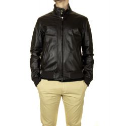 Ανδρικό Δερμάτινο Bomber Μπουφάν Καφέ Maffei 5122090105-BROWN
