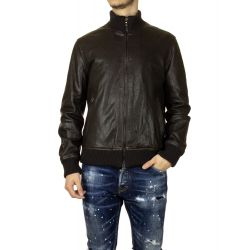 Ανδρικό Δερμάτινο Bomber Μπουφάν Καφέ Maffei 5127690104-BROWN