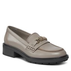 Γυναικεία Δερμάτινα TH Hardware Loafers Γκρι Tommy Hilfiger FW0FW07765-PKB