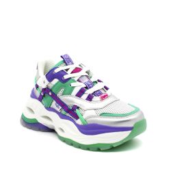 Γυναικεία Triplet Hollow Sneakers Λευκά Buffalo BUF1636075-SIL GRE PUR