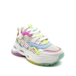 Γυναικεία Triplet Hollow Sneakers Λευκά Buffalo BUF1636154-LIME