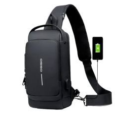 Ανδρικό Crossover 3L Με Θύρα Usb Μαύρο Osso SLING10-BLACK