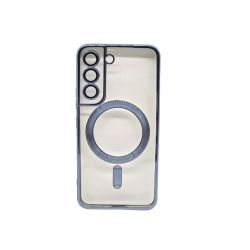 Magsafe Back Cover Σιλικόνης Διάφανο/Γαλάζιο (Galaxy S22)