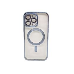 Magsafe Back Cover Σιλικόνης Διάφανο/Γαλάζιο (iPhone 13 Pro)
