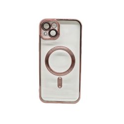 Magsafe Back Cover Σιλικόνης Διάφανο/Ροζ (iPhone 15 Pro)